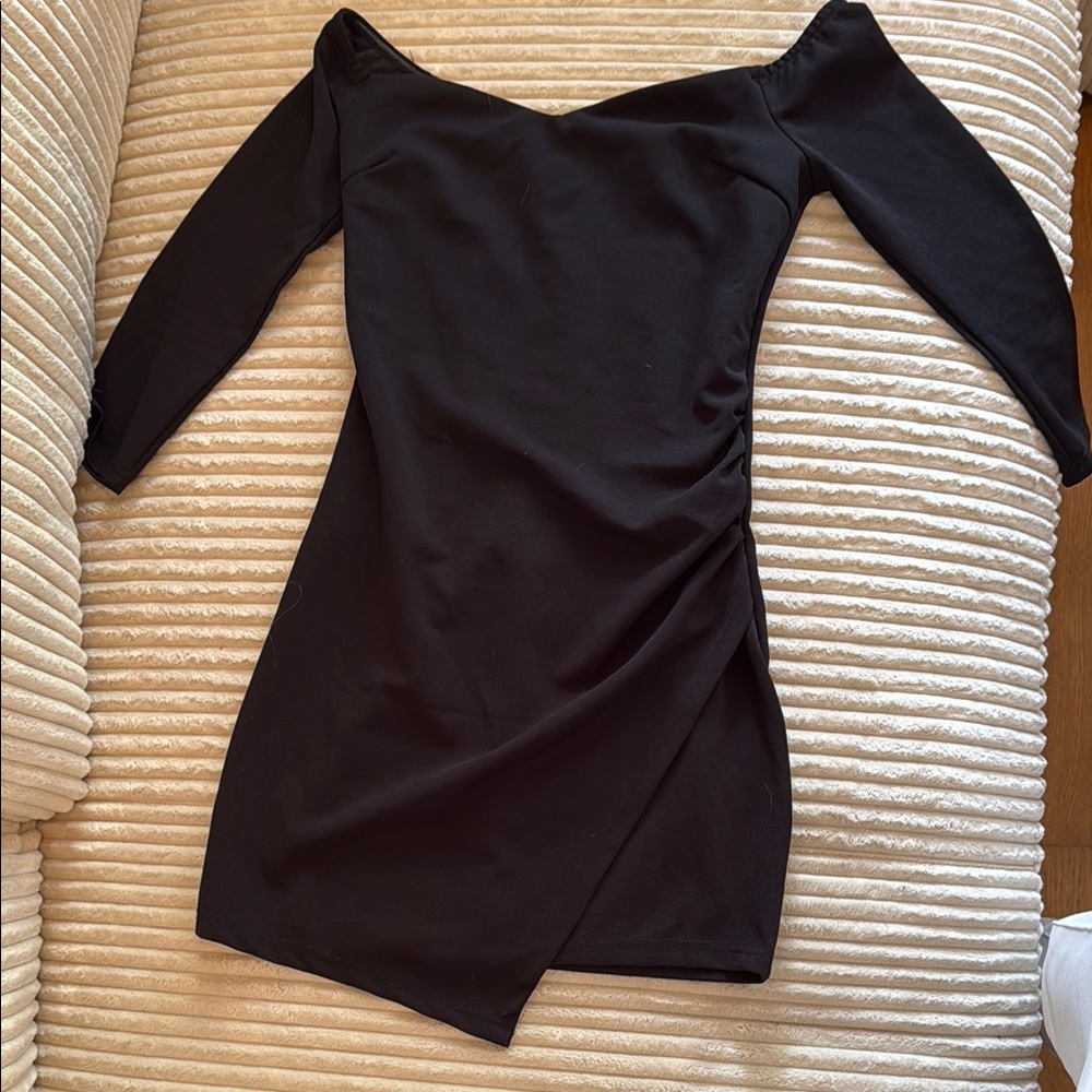Lulus Elegant Black Off-Shoulder Dress